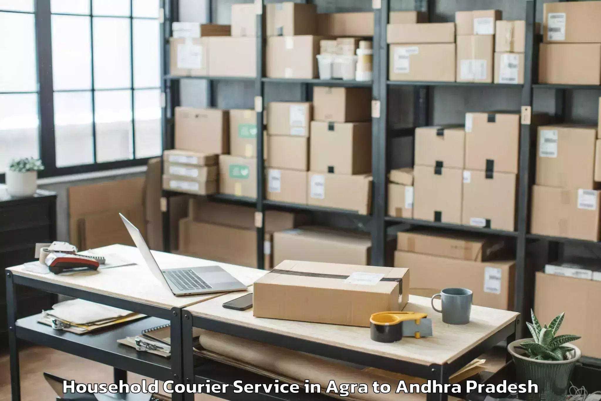 Reliable Agra to Veerullapadu Household Courier